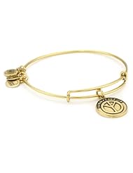 Alex and Ani Bangle Bar "Turn Peace Up" Russian-Gold Expandable Bracelet