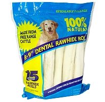 Rawhide Dental Rolls - 15 pk/ 3.7 lbs. (3 Pack)
