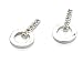 White Ice - Sterling Silver Stylish Circle with Diamonds Earrings