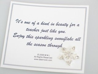 Buy Teacher Snowflake Jewelry online at Discounted New and Used prices. Delivered to your door with Off-The-Bookshelf.