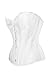 Chicastic Black Satin Sexy Strong Boned Corset Lace Up Bustier Top - Also White & Red
