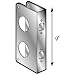 MAG #2258-PBV Polished Brass Door Reinforcer 9 in. Install a Lock