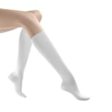 Smart Support Women's Seam-Free Solid Microfiber Nylon Moderate Support Trouser Socks
