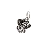 Sterling Silver Charm Animal / Pet Paw Print 14mm
