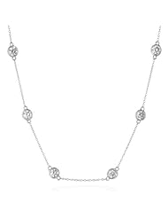 Sterling Silver Swarovski Zirconia by the Yard Necklace