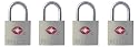 Master Lock 4683Q TSA-Approved Nickel Keyed Alike Luggage/Baggage Lock, 4-Pack