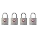 Master Lock 4683Q TSA-Approved Nickel Keyed Alike Luggage/Baggage Lock, 4-Pack, colors may vary
