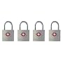 Master Lock 4683Q TSA-Approved Nickel Keyed Alike Luggage/Baggage Lock, 4-Pack