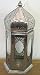 SILVER METAL CUT OUT LANTERN WITH HEART DECORATION
