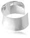 Silver 35mm Wide Hammered Torque Bangle