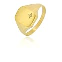 Ysora - Bague chevali&egrave;re homme diamant - Or Jaune - 750/1000