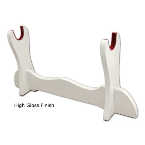 High Gloss Sword Stand White with Red Liner