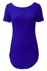 Short Sleeves Summer Cotton/Spandex Slit  Shirt Mini Dress 