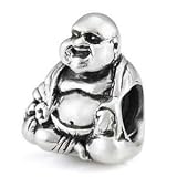 Charmed Moments   925 Sterling Silver Happy Buddha Charm Bead fits Pandora