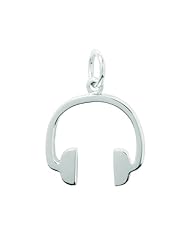Sterling Silver Headphones Charm