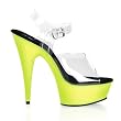 Pleaser Shoes Women��s Delight-608UV, 5 3/4'' Stiletto Heel Ankle Strap UV Platform Sandal