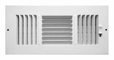 GREYSTONE HOME PRODUCTS LLC ABSWWH3104 3-WAY WALL/CEILING REGISTER - WHITE 10 x 4