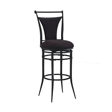 Hillsdale Cierra Swivel Bar Stool, Black