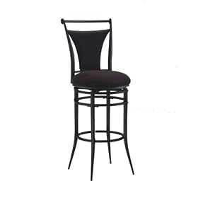 Click here to buy Hillsdale Cierra Swivel Bar Stool, Black by Hillsdale Furniture.