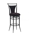 Hillsdale Cierra Swivel Bar Stool, Black