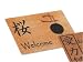 JAPANESE Gong coir WELCOME door MAT DECOR ART NEW Image