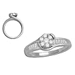 14K White Gold Diamond Ring - 0.50 Ct.