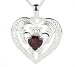 Sterling Mother and Child Claddagh Pendant withGarnet