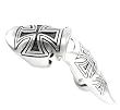 Iron Cross Crosses Pewter Finger Ring Spike
