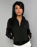 adidas - adidas The Firebird Track Jacket in Black with Purple,Track Jackets for Women