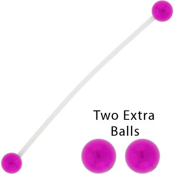 PREGNANT Belly Button Ring with Purple UV ends