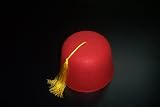 Red Fez Hat Costume Shriner Casablanca Moroccan Party