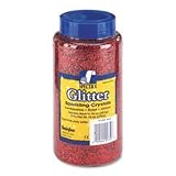 Spectra Glitter, .04 Hexagon Crystals, Red, 16 oz Shaker-Top Jar