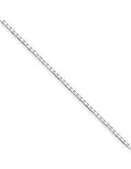 14k White 20in Gold 1.35mm Box Necklace Chain. Metal Wt- 6.9g