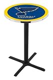 36" St Louis Blues Counter Height Pub Table - Cross Legs