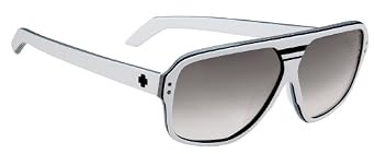 Click here to buy Spy Hiball Sunglasses White w  Black Stripes Black Fade Lens by SPY.