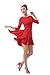 Colorfulworldstore Women Salsa Tango Ballroom Latin Dance Dress Three-Quarter Dress