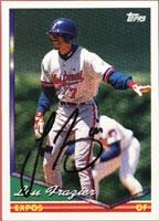 Lou Frazier, Montreal Expos, 1994 Topps Autographed Card