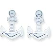 Sterling Silver Anchor Earrings Nautical Jewelry