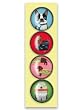 iPop Clicks aaron Meshon Woof Dogs 4-Pack Magnet Set
