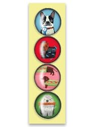 iPop Clicks aaron Meshon Woof Dogs 4-Pack Magnet Set