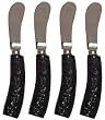 Decorative Pate Knife with Ebony Resin Handle Set of Four