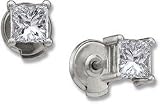 1 ctw Canadian Princess Earrings in 14K White Gold