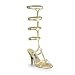 ROMAN-10, Women's 3'' Heel Roman Shoe, Gold PU, Size 13