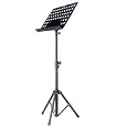 Stagg Professional Heavy Duty Folding Orchestral Music Stand with Adjustable Height - Black Color