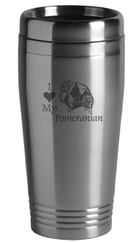 16-ounce Stainless Travel Mug My Pomeranian