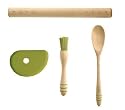 Typhoon Grip-IT Wood and Silicone 4 Piece Baking Utensil Set