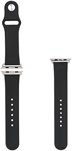 Apple Watch Band, Foreginx 2 Pcs 42mm Silicone Strap Wrist Band Replacement Metal Clasp for Apple Watch All Models 42mm (Black)