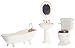 Dollhouse Miniature 1:12 Scale 4 Pc White Porcelain Bath SET #T5226