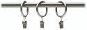 Umbra 1-1/2-Inch Curtain Clip Drapery Ring , Pewter