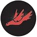 THURSDAY - Red Dove - Black Button / Pin